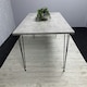 image 1 of Modern Grey Rectangular Dining Table with Hairpin Legs  Compact Kitchen & Dining Room Table (L140) Grey