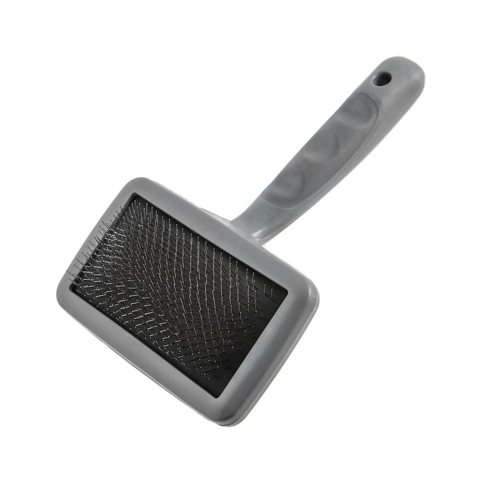 image 1 of Furrish Soft Dog Slicker Brush - Silver/Black - L