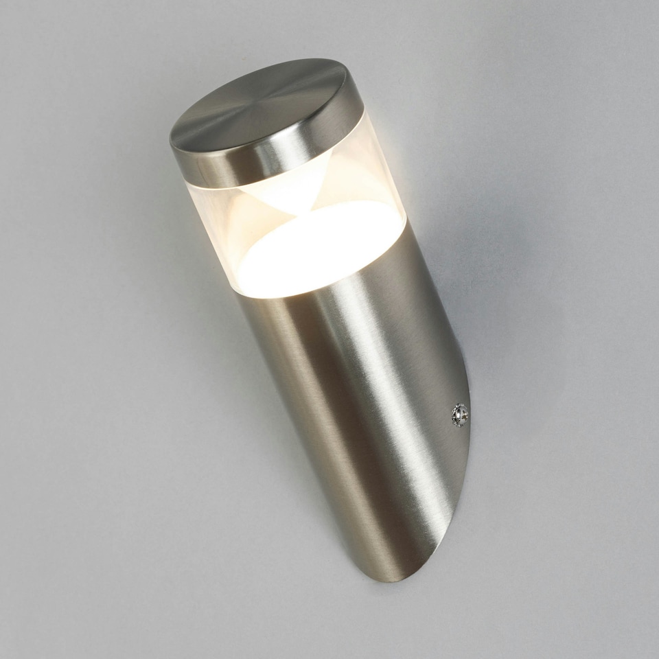 image 1 of BHS Asher Outdoor Wall Light, Stainless Steel
