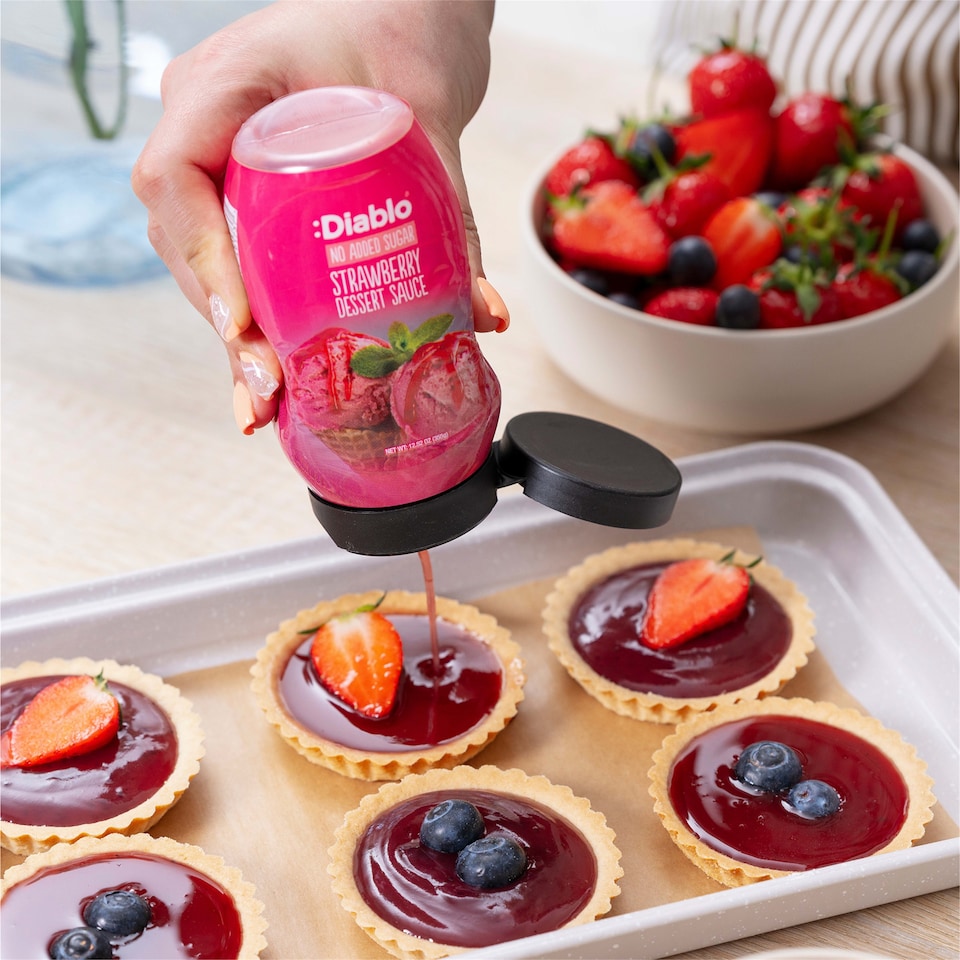 image 1 of Diablo No Added Sugar Strawberry Dessert Sauce 355g Twin Pack