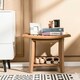 image 7 of COSTWAY Shower Bench Stool Bathroom Seat 2-Tier Brown