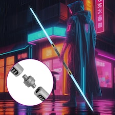 Space Sword Telescopic Light-Up Toy - 7-Color LED, Sound Effects, Mute Mode & 60-Inch Extendable Role-Play Toy for Kids Ages 3plus