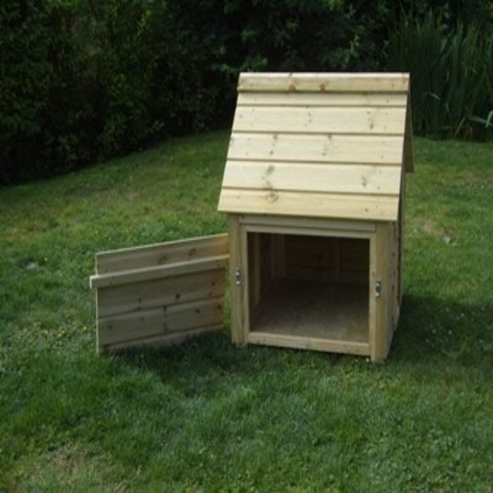 image 1 of Campbell Duck or Waterfowl House w/ Run - for 6 ducks w/ 6 foot run - Choice of sizes - L80 x W80 x H110 cm Brown | One Size