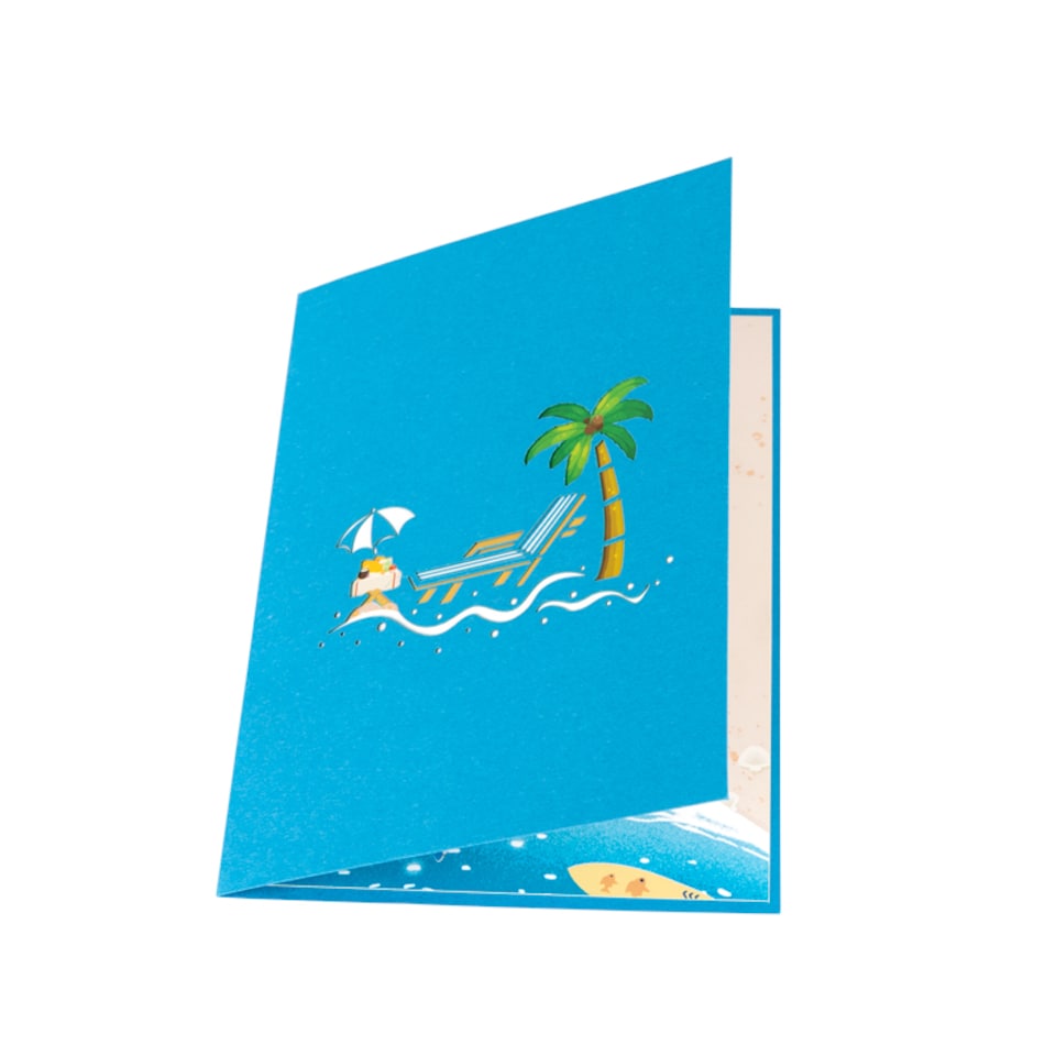 image 1 of Beach Bliss 3D Summer Pop Up Greeting Card