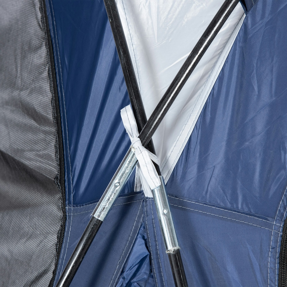 image 1 of Outsunny Dome Tent for 6-8 Person Camping Tent w/ Zipped Mesh Doors Lamp Hook