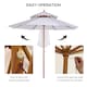 image 4 of Outsunny 2.7 m Garden Parasol Umbrella, Double Tier Garden Umbrellas Outdoor Sun Umbrella Sunshade Bamboo Ribs, White