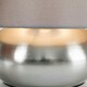 image 1 of ValueLights Pair Of Modern Brushed Chrome Bedside Touch Table Lamps With Grey Shades