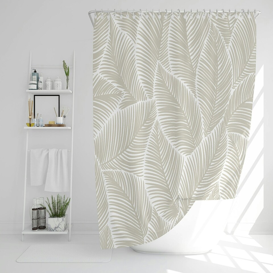 beige leaves (Shower Curtain) Tesco Groceries