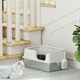 image 8 of PawHut Stainless Steel Litter Box, High Sided Metal Cat Litter Tray w/ Scoop Grey