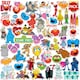 image 1 of Sesame Street Deluxe Assorted Designs Stickers (Pack of 50) - Multicoloured - One Size