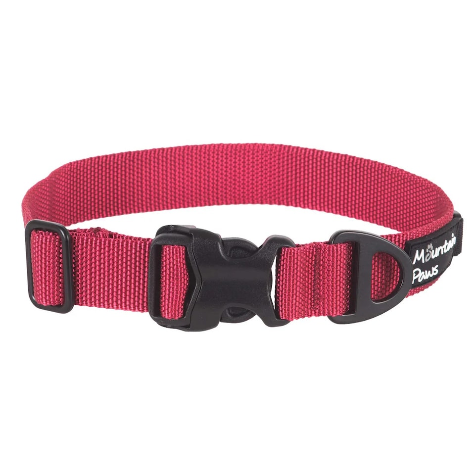 image 1 of Mountain Paws Extra Tough Red Dog Collar | Red | S