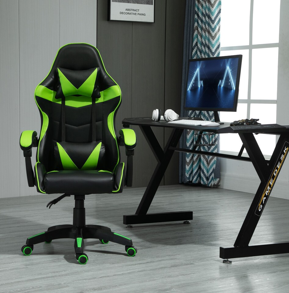image 1 of Neon Edge Gaming Chair with Tilt and Swivel function  Chair A