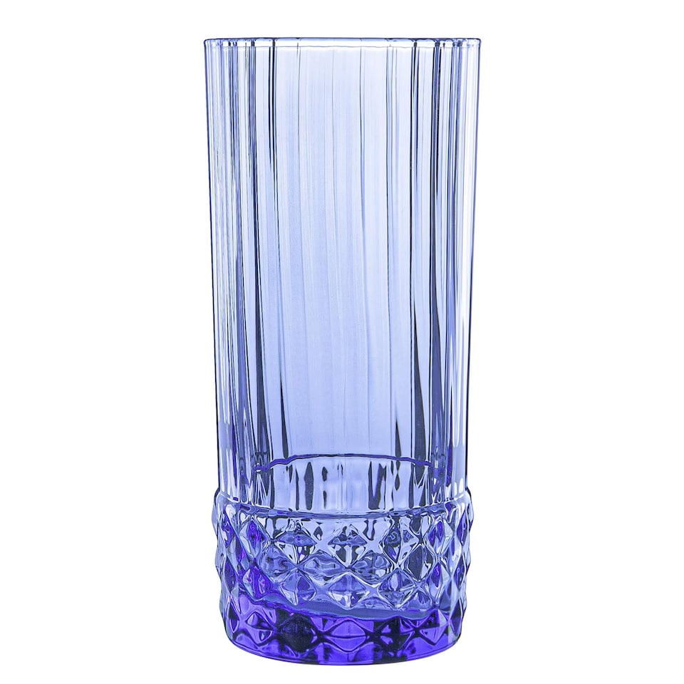 image 1 of Bormioli Rocco America '20s Highball Glasses - 490ml - Sapphire Blue - Pack of 6 | Blue | Sapphire Blue