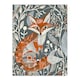 image 3 of Woodland Folk Art Grey Rustic Wildflowers Black Framed Wall Art Print A4