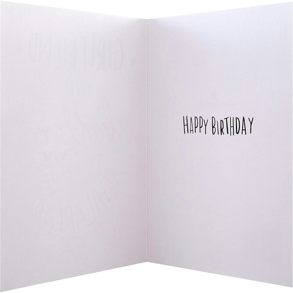 image 1 of Contemporary Text Based Design Girlfriend Birthday Card
