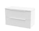 image 1 of Balterley Tixall Fluted 2 Drawer Wall Hung Vanity Unit with Worktop, Satin White, 800mm