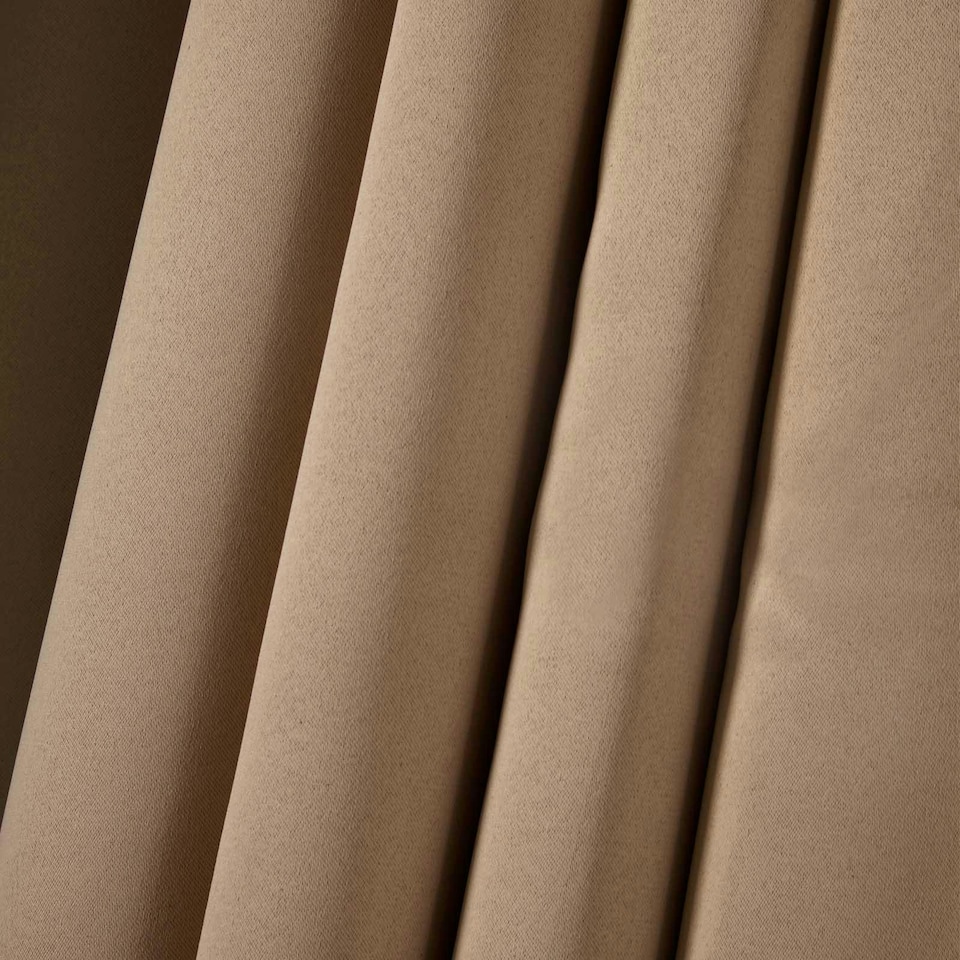 image 1 of OHS Pencil Pleat Thermal Insulated Blackout Curtains, 66x90" - Beige