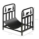 image 5 of Outsunny Firewood Log Rack Fireplace Log Holder w/ Handles Outdoor Indoor Black
