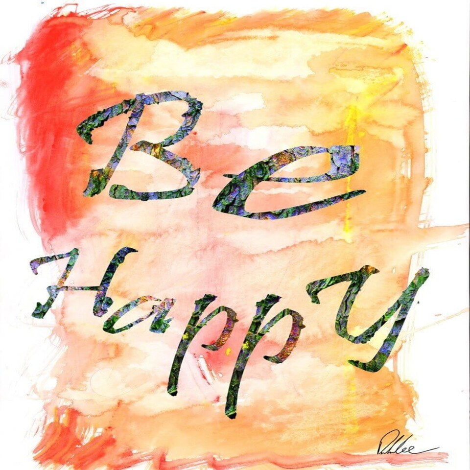 image 1 of Be Happy (Canvas Print) 24" x 16"