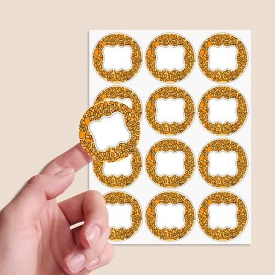 image 1 of Animals Design 60mm Round Sticker sheet of 12