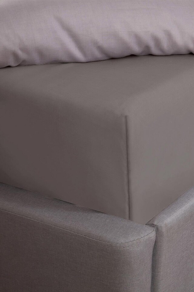 OHS Luxury Plain Dyed Cotton 30cm Deep Fitted Bed Sheet
