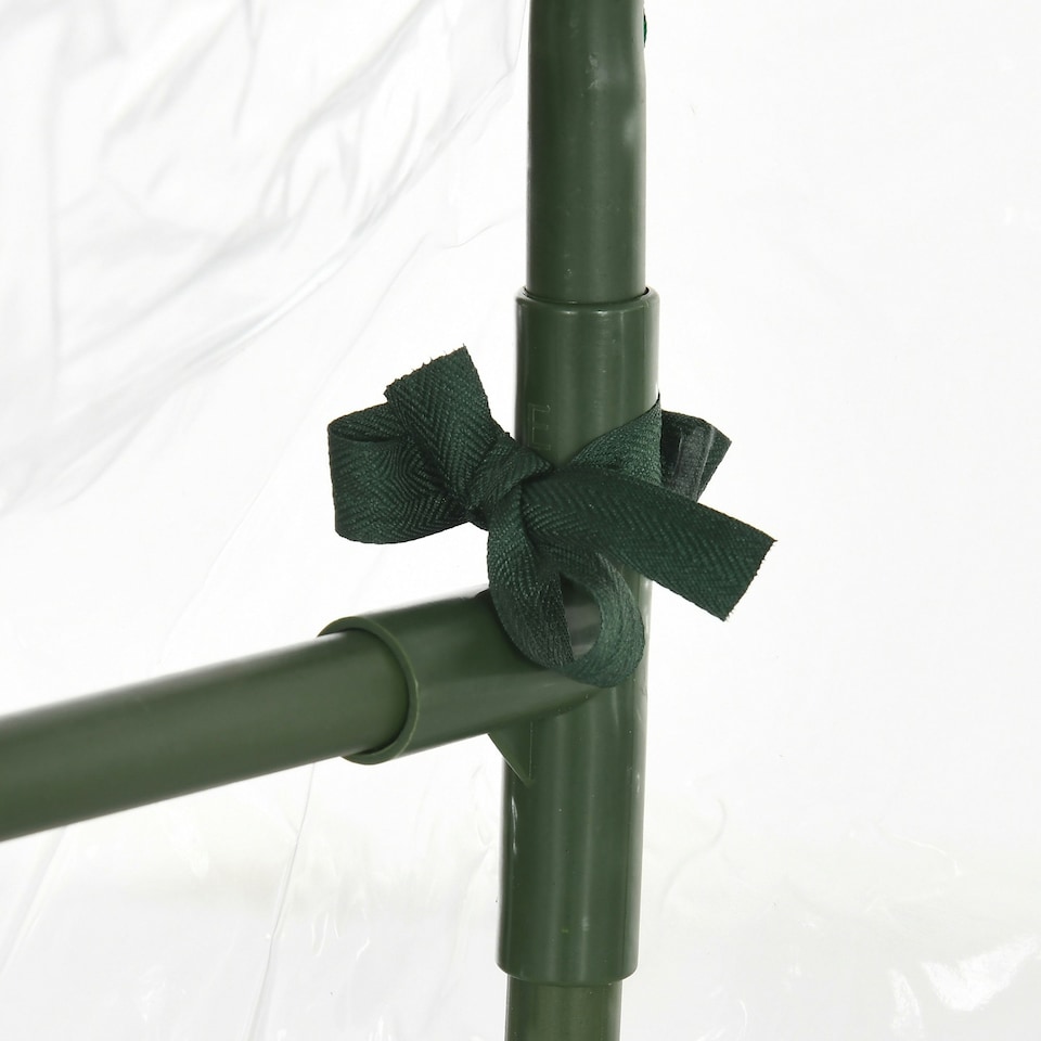 image 1 of Outsunny Portable Walk-in PVC Greenhouse w/ Zipped Door for Flowers Plant