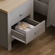 image 4 of Vida Designs Arlington 2 Drawer Bedside Chest Shaker Style Cabinet Table Nightstand, Grey & Oak