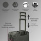 image 4 of Black 3 Piece Hard Shell Suitcase Set Black