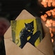 image 3 of Werecat Portrait Art Black Cat Lover Halloween Card