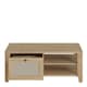 image 3 of Cestino Coffee Table with 1 Drawer in Jackson Hickory Oak and Rattan Effect