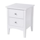 image 1 of Como 2 Drawer Bedside Cabinet - Shaker-Style Design for Modern Compact Living | White | White | One Size | 1