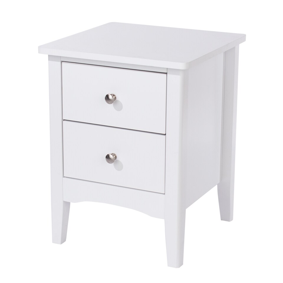 image 1 of Como 2 Drawer Bedside Cabinet - Shaker-Style Design for Modern Compact Living | White | White | One Size | 1