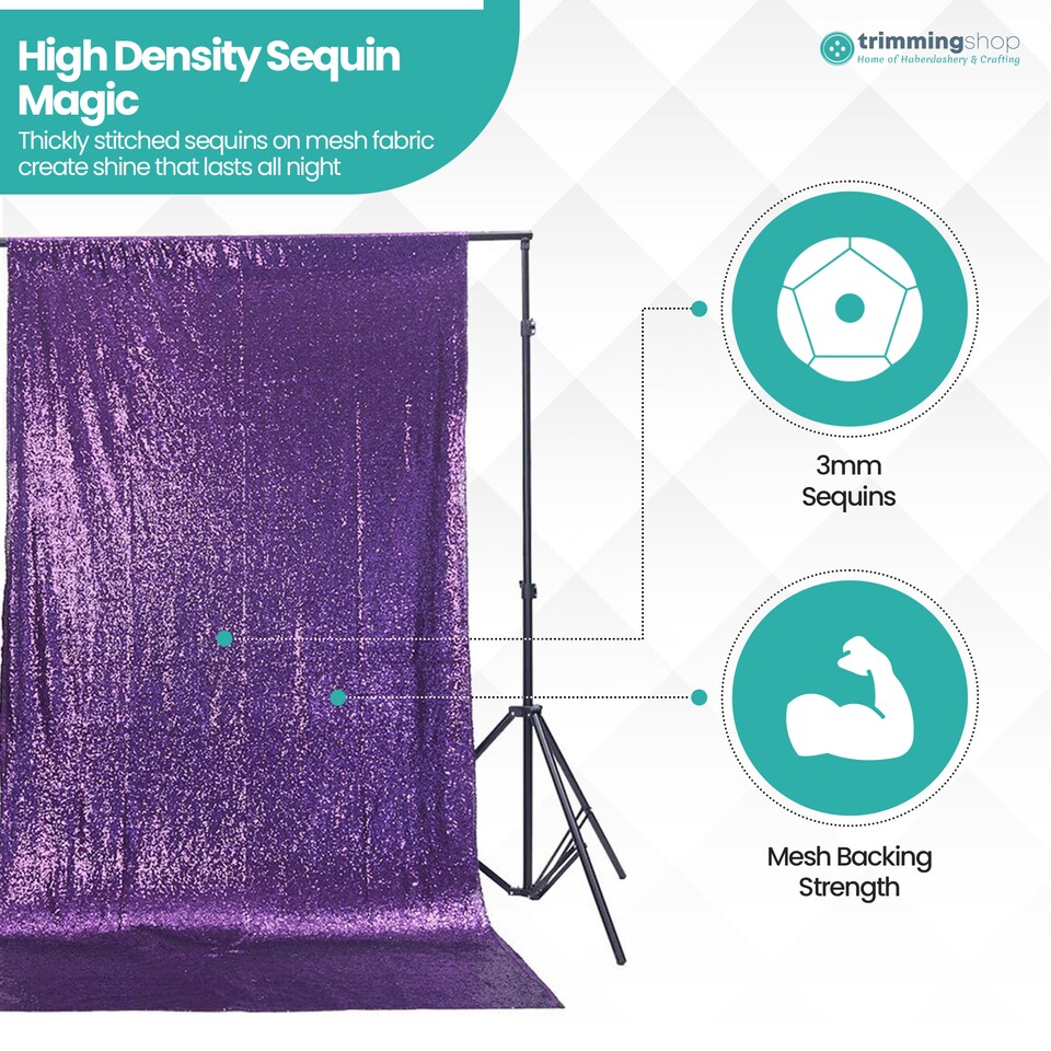 image 1 of 4ft x 7ft Sequin Backdrop Photography Background High-Density Sequin Fabric