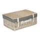 image 3 of 45cm Wicker Picnic Basket with Lining Grey | Grey | One Size