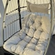 image 6 of Azura Hanging Egg Chair - Swing Pod Egg Chair - Large with deep Grey Cushions