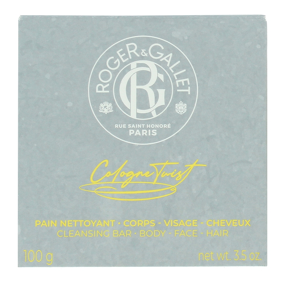 image 1 of Roger & Gallet Cologne Twist Cleansing Bar 100g Body Face Hair
