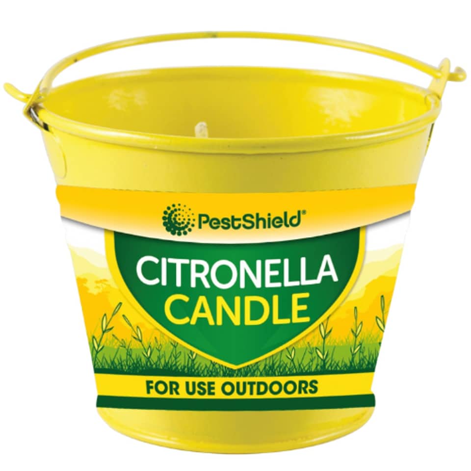 image 1 of Citronella Metal Bucket Candle 8cm | Yellow | 1 - Yellow | One Size | 1
