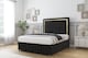 image 2 of Sloomy Boston Gold Black Plush Divan Bed With Mattress 2 Drawers Right Side With 54" Floor Standing Headboard & 12" Matching Footboard 4' Small Double | Black | Black | Small Double | 1