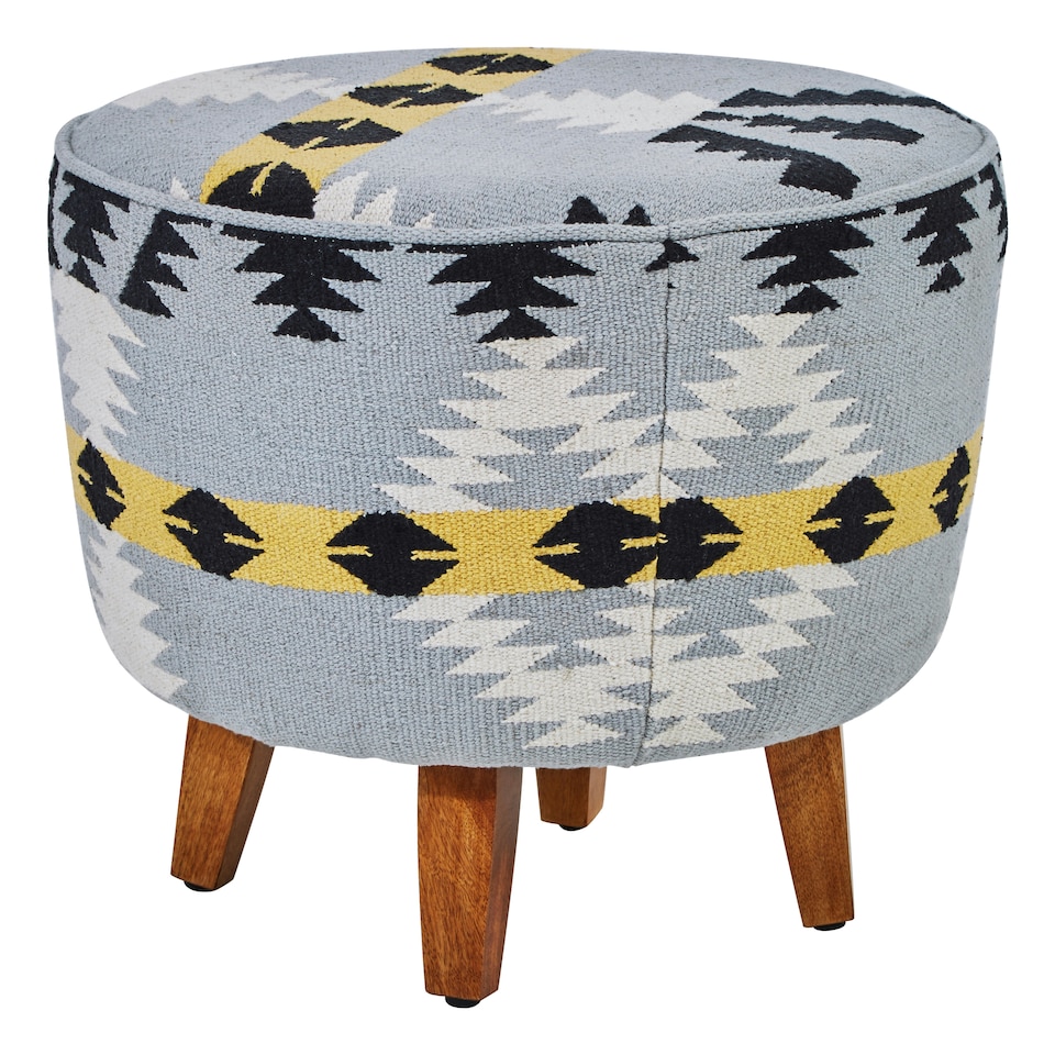 image 1 of Interiors by Premier Cefena Round Footstool