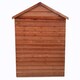 image 2 of Overlap 4 x 3 Feet Pressure Treated Apex Shed Double Door Brown