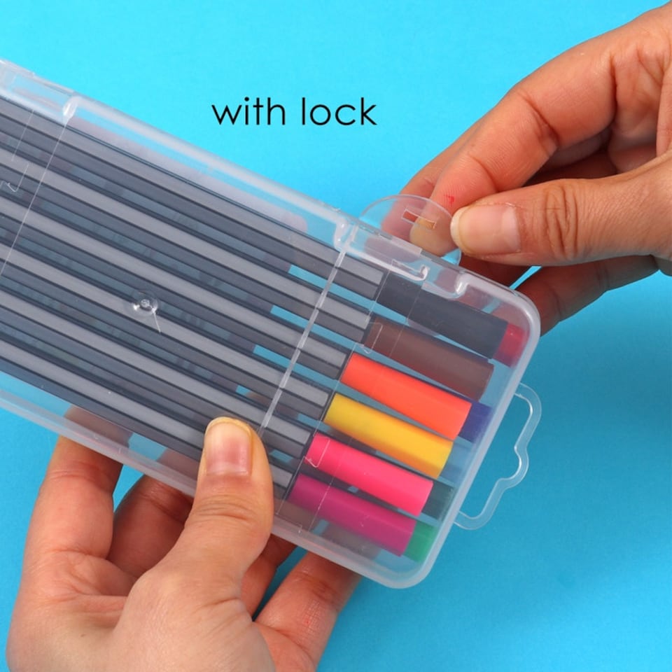 image 1 of Pack of 12 Colour Art Drawing Fineliner Marker Pens