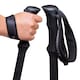 image 3 of Folding Carbon Pole Pair Lightweight Compact 5 Section Hiking Trekking Sticks | Black | Black | One Size | 2