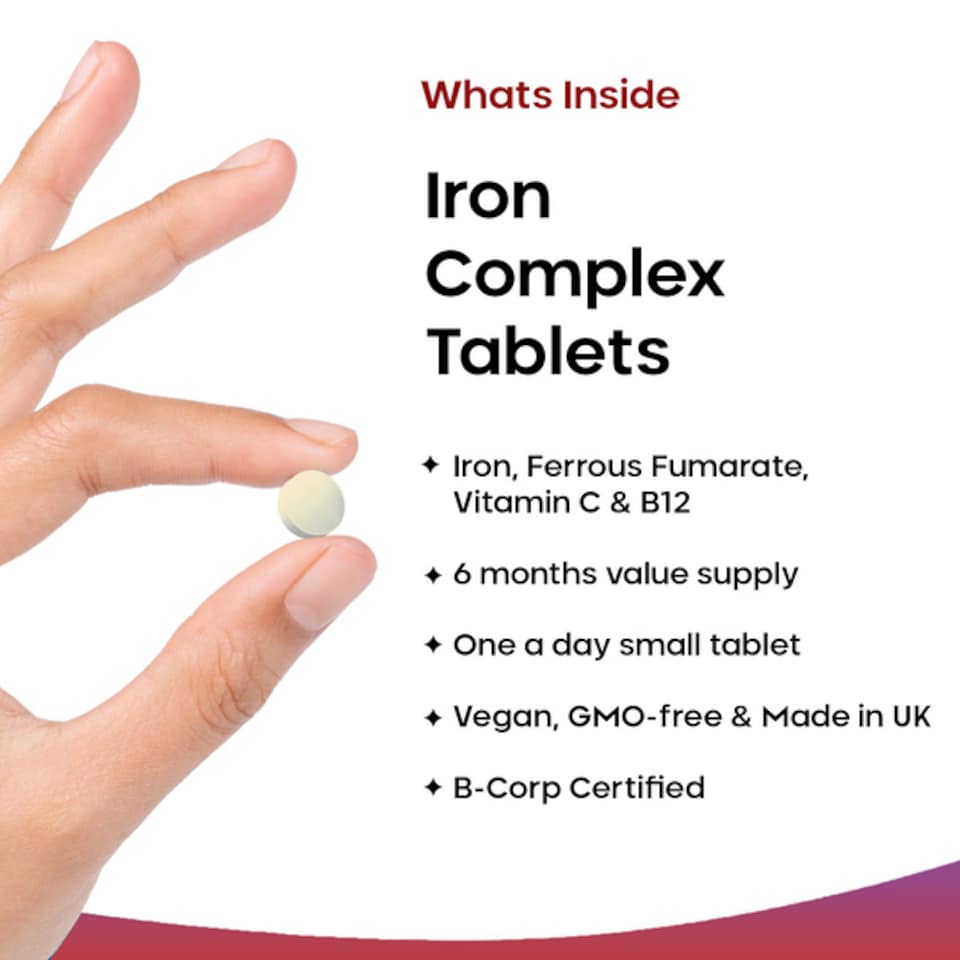 image 1 of Iron Tablets Complex High Strength Complex + Vitamins C, B12