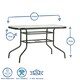 image 3 of Harbour Housewares 4 Seater Metal Garden Furniture Set - 120cm x 70cm - Garden Furniture Set Garden Dining Set Outdoor Furniture 4 Chairs