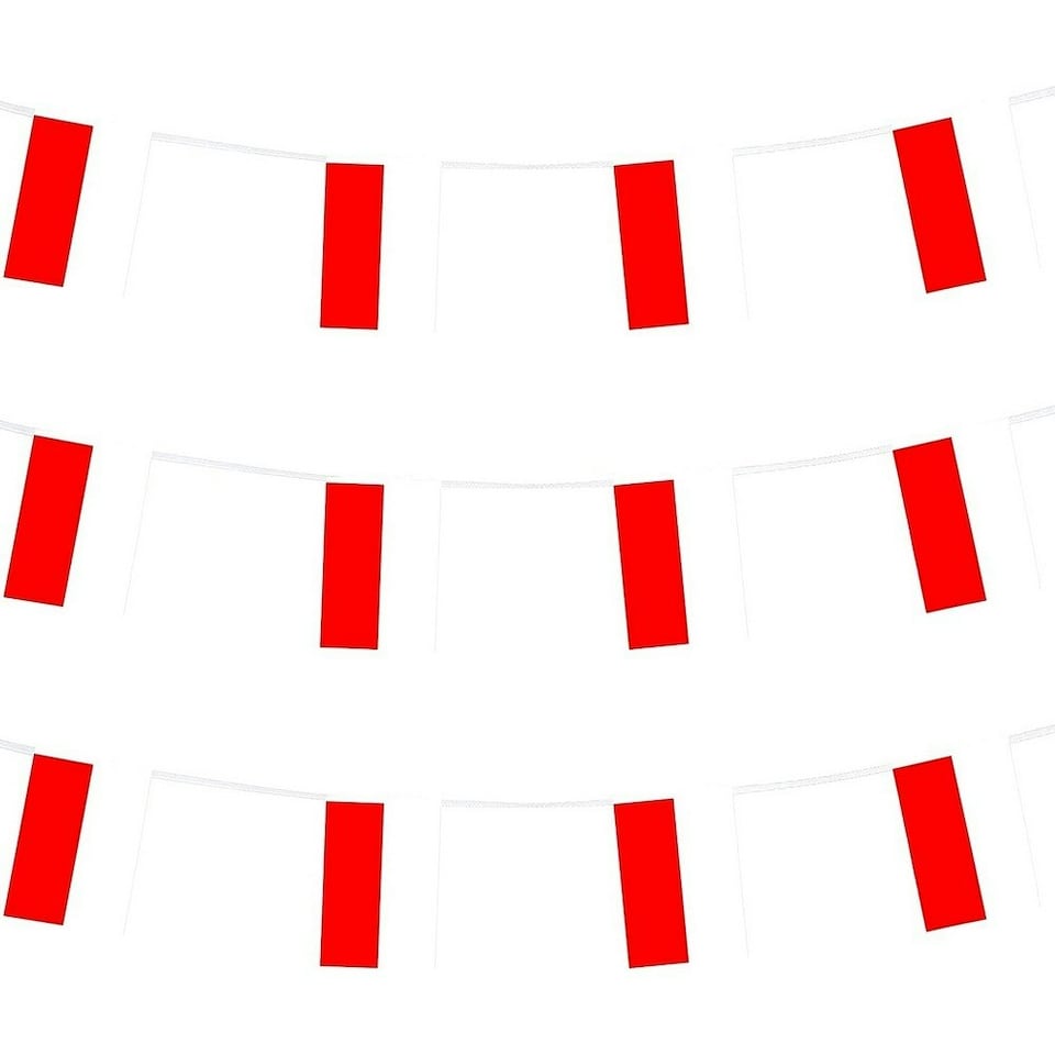 Amscan Pride Passion Flag Of Poland Party Bunting - Red/White - S