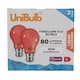 image 1 of UniBulb B22 GLS 40W 1000K Fireglow Red Light Bulb - Pack of 2 | Red | 2