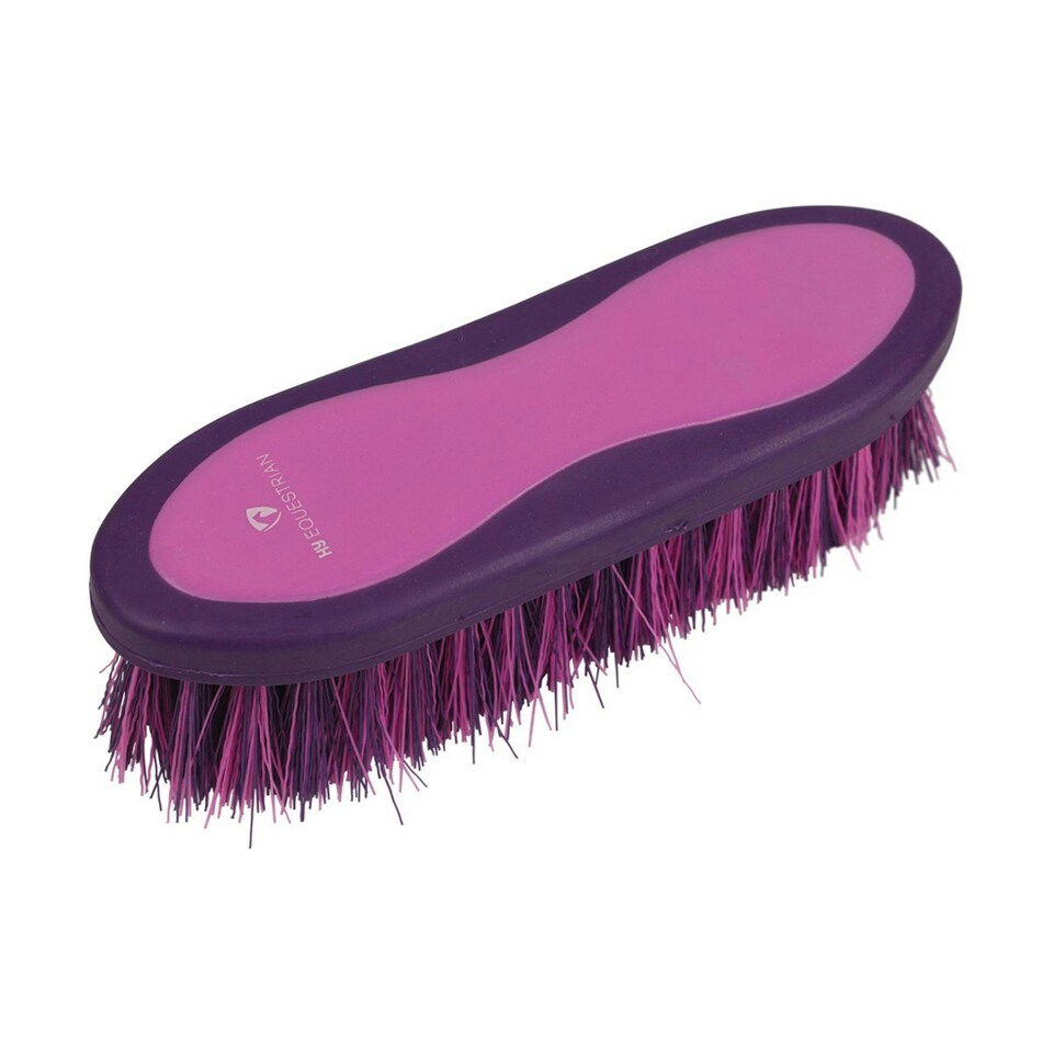 HySHINE Pro Groom Horse Dandy Brush - Purple/Pink - 20.5cm x 6.2cm