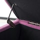 image 6 of Fuchsia Fabric Ottoman Storage Bench Pink