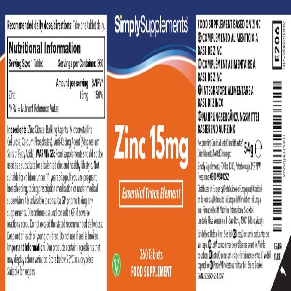 image 1 of Zinc 15mg - 360 Tablets
