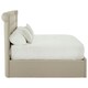 image 2 of Interiors By Premier Elegant Mink Double Ottoman Bed, Contemporary Winged Headboard Bedroom Bed, Ottoman Stud Detailed Bed